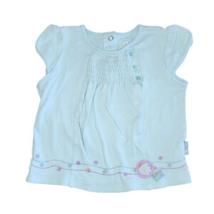 CARTERS Light Blue Ocean Theme Short Sleeve Tee